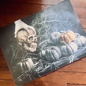 NWT Placemats - Set of 4 - Skull Pumpkins Halloween Decor for your Kitchen Table